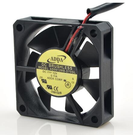 Original ADDA AD0612MB-D70GL Cooling Fan 12V 0.11A 1.32W 2wires AD0612MB-D70GL Fans